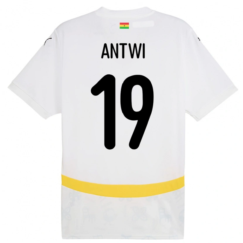 Danxen Heren Ghana Emmanuel Antwi #19 Wit Thuisshirt Thuistenue 24-26 T-Shirt