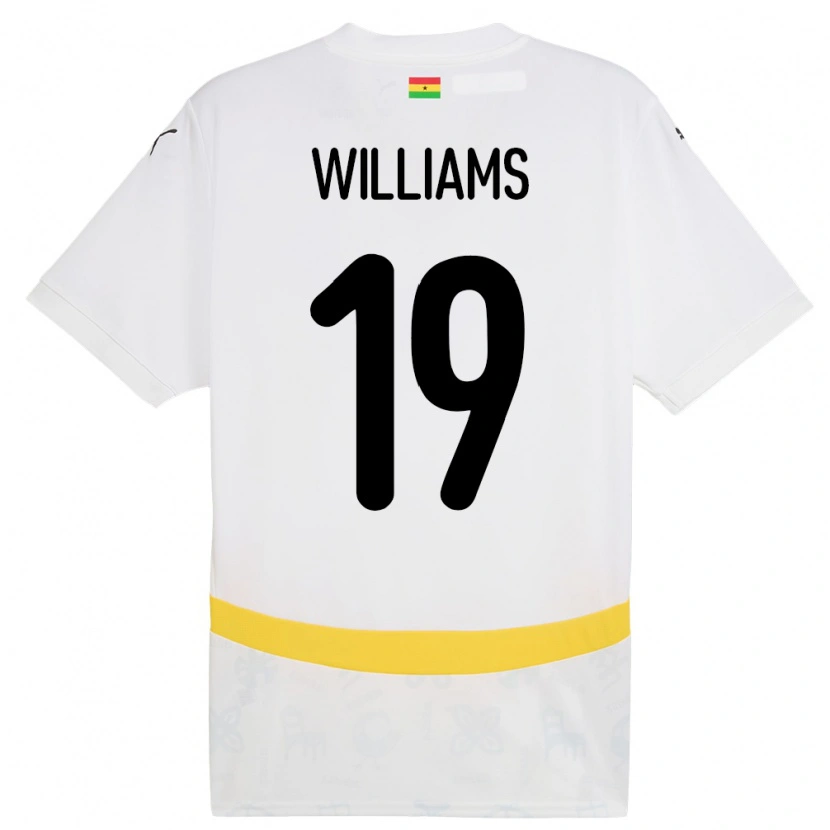 Danxen Heren Ghana Iñaki Williams #19 Wit Thuisshirt Thuistenue 24-26 T-Shirt