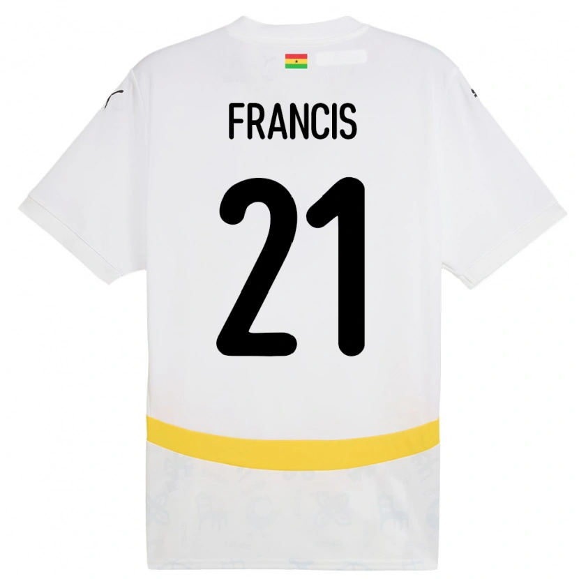Danxen Heren Ghana Abu Francis #21 Wit Thuisshirt Thuistenue 24-26 T-Shirt