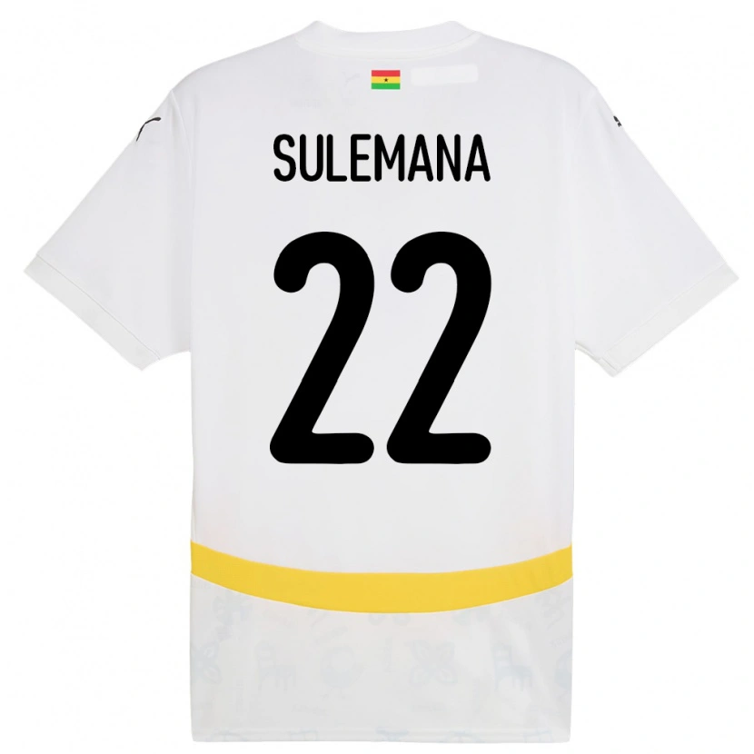 Danxen Heren Ghana Ibrahim Sulemana #22 Wit Thuisshirt Thuistenue 24-26 T-Shirt