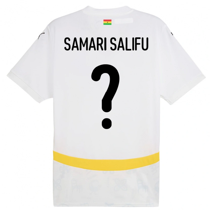 Danxen Heren Ghana Abass Samari Salifu #0 Wit Thuisshirt Thuistenue 24-26 T-Shirt