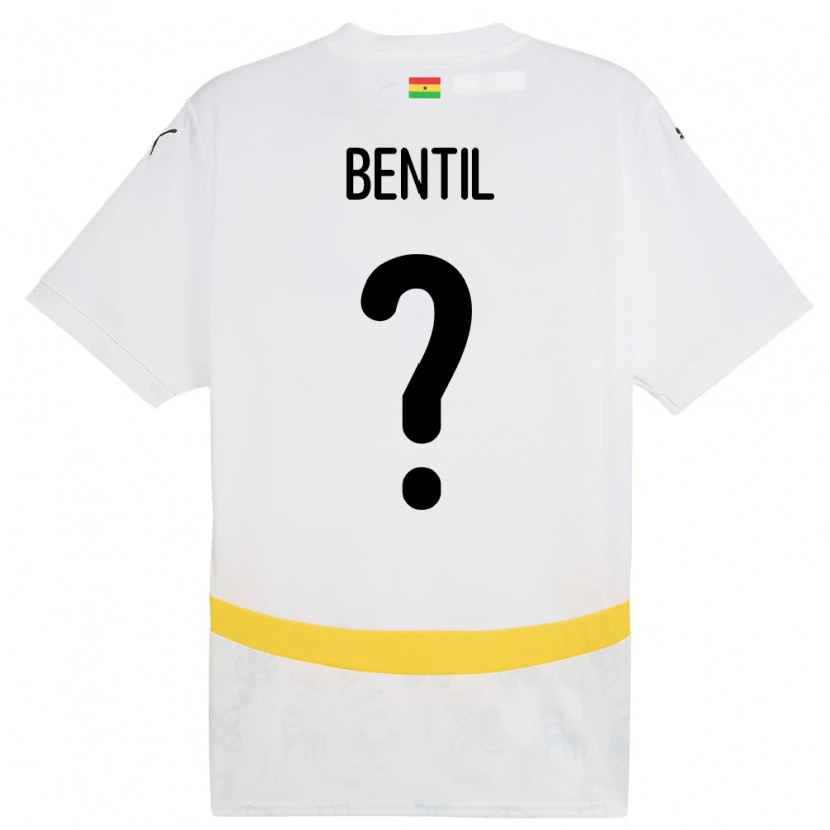 Danxen Heren Ghana Godwin Bentil #0 Wit Thuisshirt Thuistenue 24-26 T-Shirt