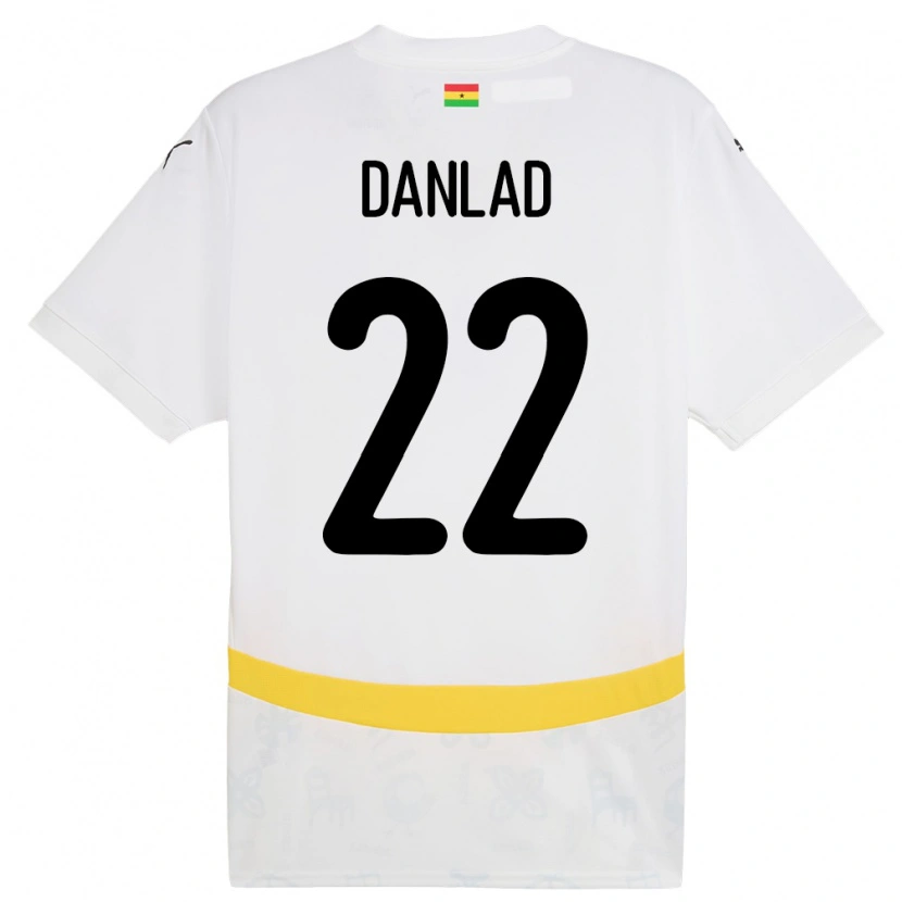 Danxen Heren Ghana Ibrahim Danlad #22 Wit Thuisshirt Thuistenue 24-26 T-Shirt