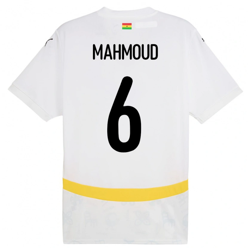 Danxen Heren Ghana Mohaison Mahmoud #6 Wit Thuisshirt Thuistenue 24-26 T-Shirt