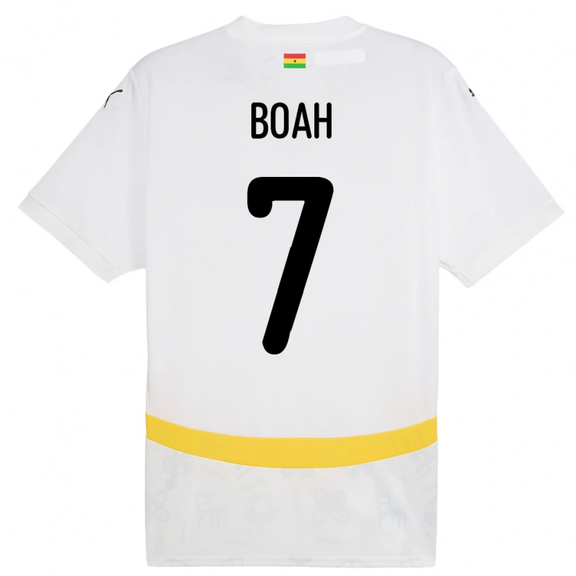 Danxen Heren Ghana Collins Boah #7 Wit Thuisshirt Thuistenue 24-26 T-Shirt