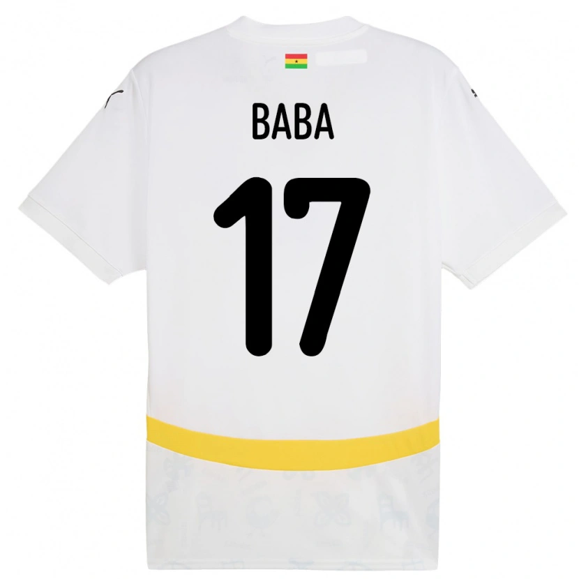Danxen Heren Ghana Abdul-Rahman Baba #17 Wit Thuisshirt Thuistenue 24-26 T-Shirt