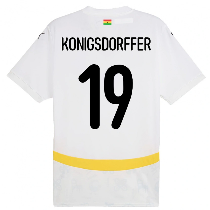 Danxen Heren Ghana Ransford-Yeboah Konigsdorffer #19 Wit Thuisshirt Thuistenue 24-26 T-Shirt