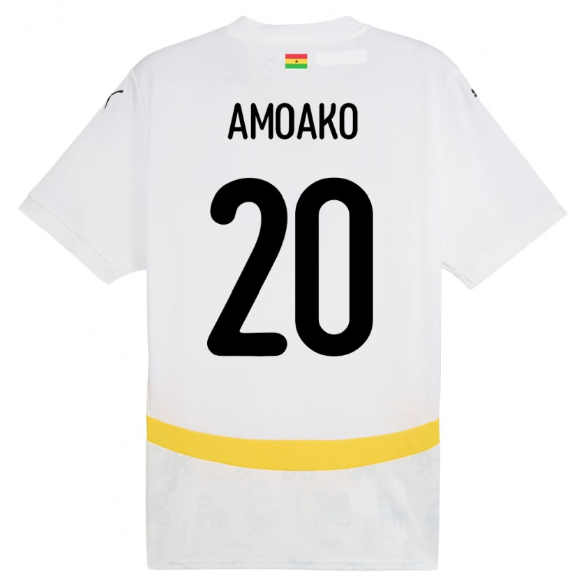 Danxen Heren Ghana Linda Amoako #20 Wit Thuisshirt Thuistenue 24-26 T-Shirt