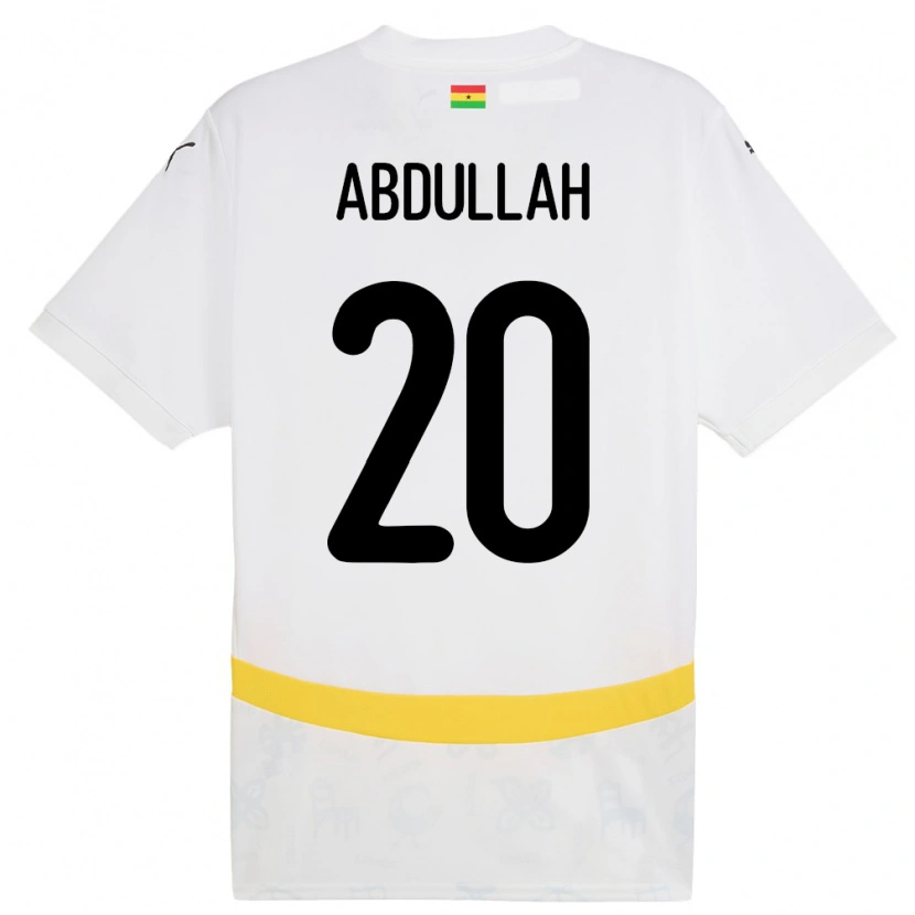 Danxen Heren Ghana Razak Abdullah #20 Wit Thuisshirt Thuistenue 24-26 T-Shirt