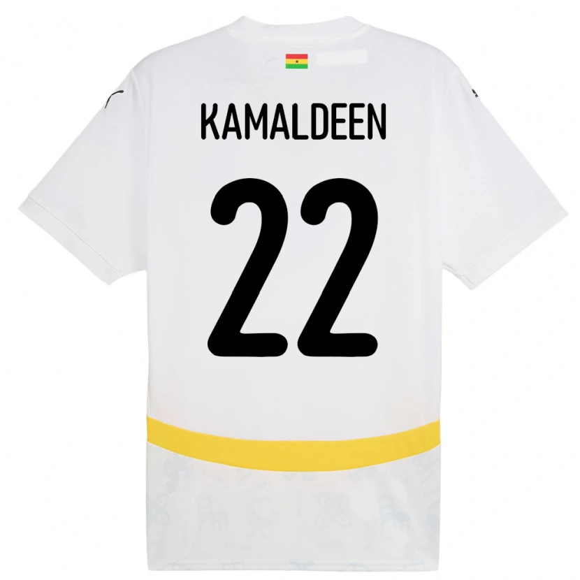 Danxen Heren Ghana Kamaldeen Sulemana #22 Wit Thuisshirt Thuistenue 24-26 T-Shirt