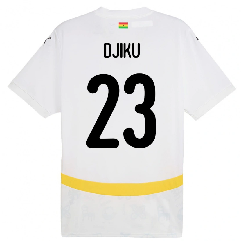 Danxen Heren Ghana Alexander Djiku #23 Wit Thuisshirt Thuistenue 24-26 T-Shirt
