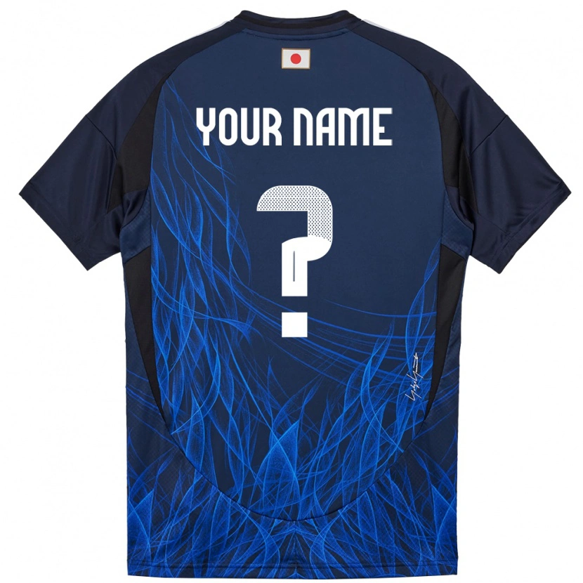 Danxen Heren Japan Uw Naam #0 Donkerblauw Thuisshirt Thuistenue 24-26 T-Shirt