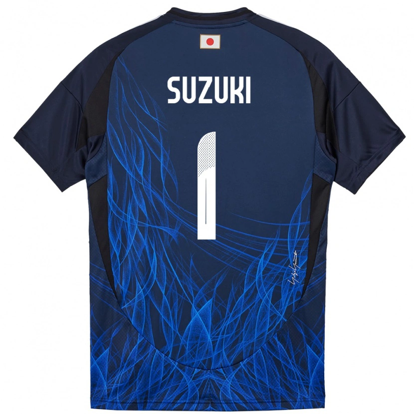 Danxen Heren Japan Zion Suzuki #1 Donkerblauw Thuisshirt Thuistenue 24-26 T-Shirt