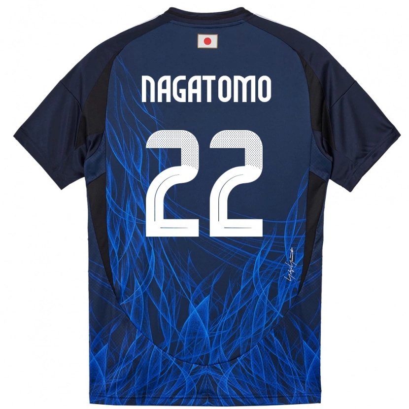 Danxen Heren Japan Yuto Nagatomo #22 Donkerblauw Thuisshirt Thuistenue 24-26 T-Shirt