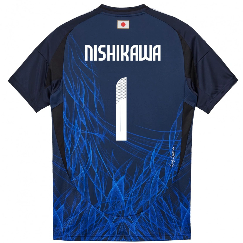 Danxen Heren Japan Genki Nishikawa #1 Donkerblauw Thuisshirt Thuistenue 24-26 T-Shirt