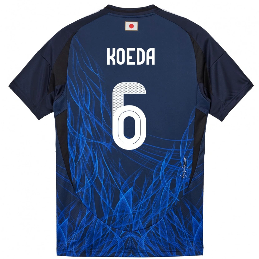Danxen Heren Japan Sakutaro Koeda #6 Donkerblauw Thuisshirt Thuistenue 24-26 T-Shirt