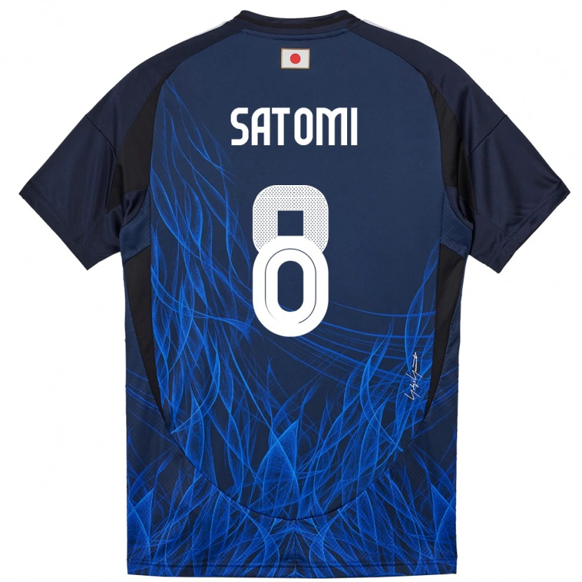 Danxen Heren Japan Tafuku Satomi #8 Donkerblauw Thuisshirt Thuistenue 24-26 T-Shirt