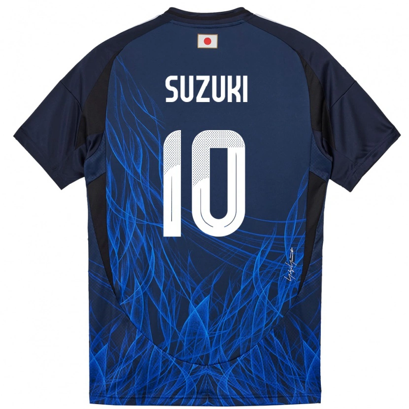 Danxen Heren Japan Yuito Suzuki #10 Donkerblauw Thuisshirt Thuistenue 24-26 T-Shirt