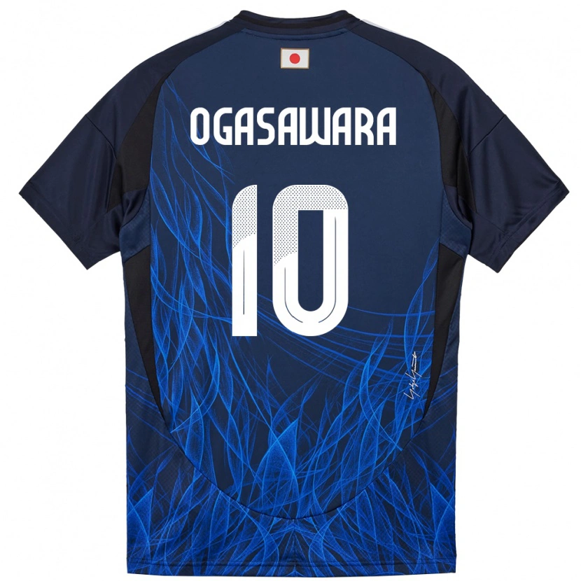 Danxen Heren Japan Hiro Ogasawara #10 Donkerblauw Thuisshirt Thuistenue 24-26 T-Shirt