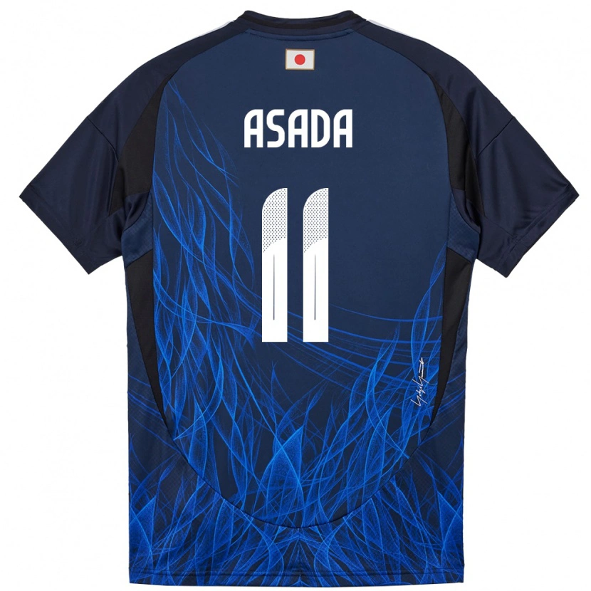 Danxen Heren Japan Hiroto Asada #11 Donkerblauw Thuisshirt Thuistenue 24-26 T-Shirt