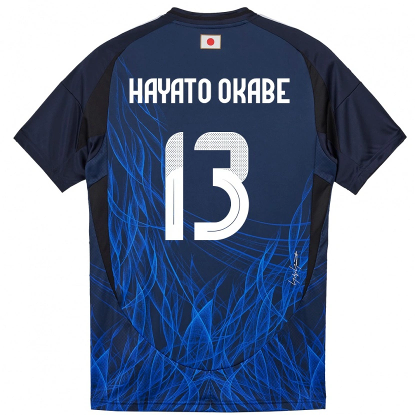 Danxen Heren Japan Tariqkani Hayato Okabe #13 Donkerblauw Thuisshirt Thuistenue 24-26 T-Shirt