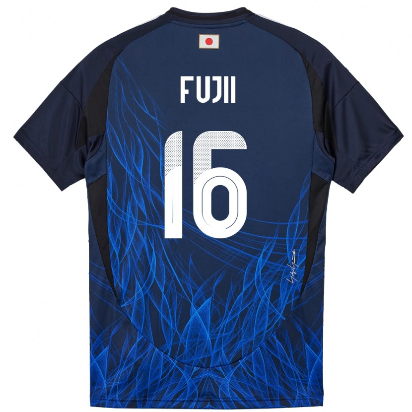 Danxen Heren Japan Shota Fujii #16 Donkerblauw Thuisshirt Thuistenue 24-26 T-Shirt