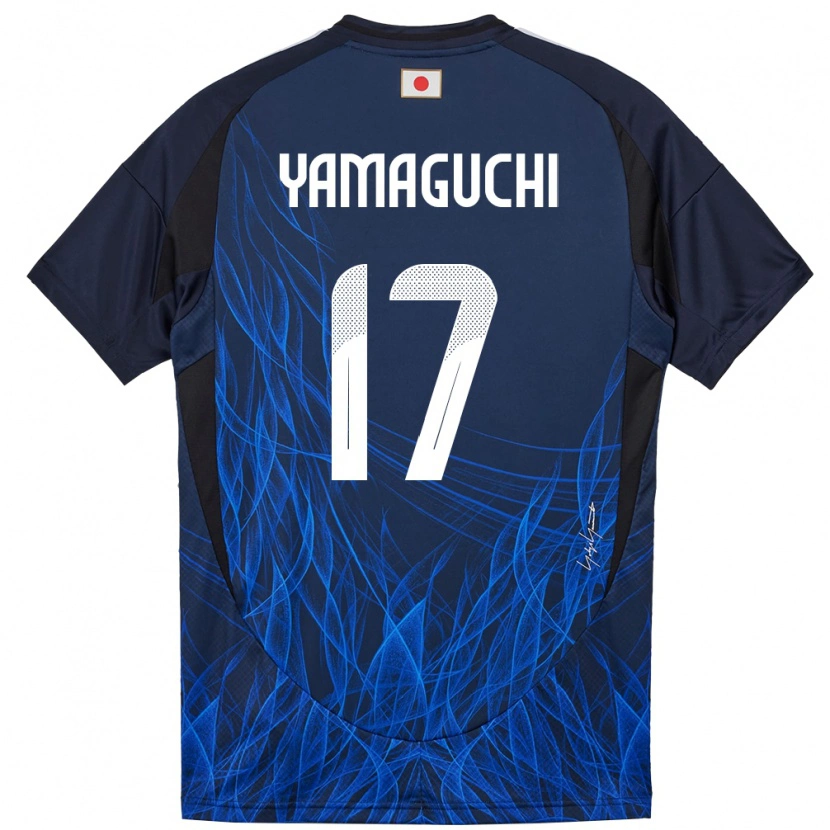 Danxen Heren Japan Taiyo Yamaguchi #17 Donkerblauw Thuisshirt Thuistenue 24-26 T-Shirt