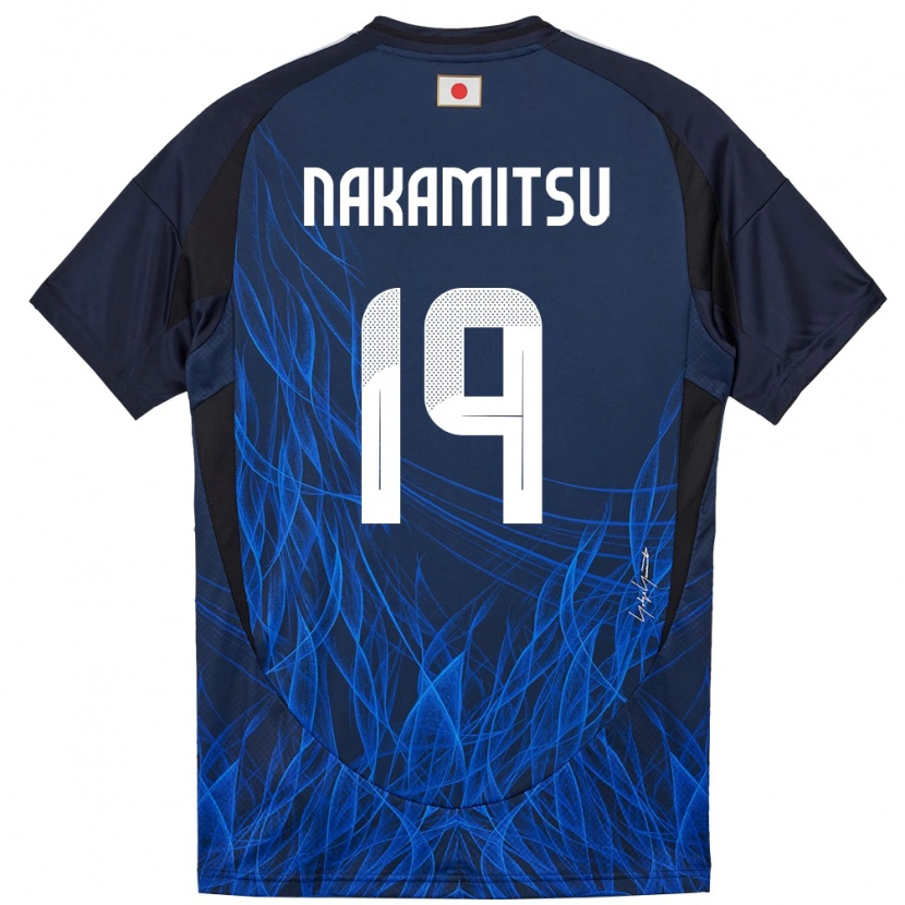Danxen Heren Japan Kanata Nakamitsu #19 Donkerblauw Thuisshirt Thuistenue 24-26 T-Shirt