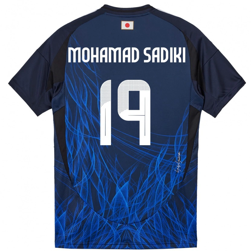 Danxen Heren Japan Mohamad Sadiki Wade #19 Donkerblauw Thuisshirt Thuistenue 24-26 T-Shirt