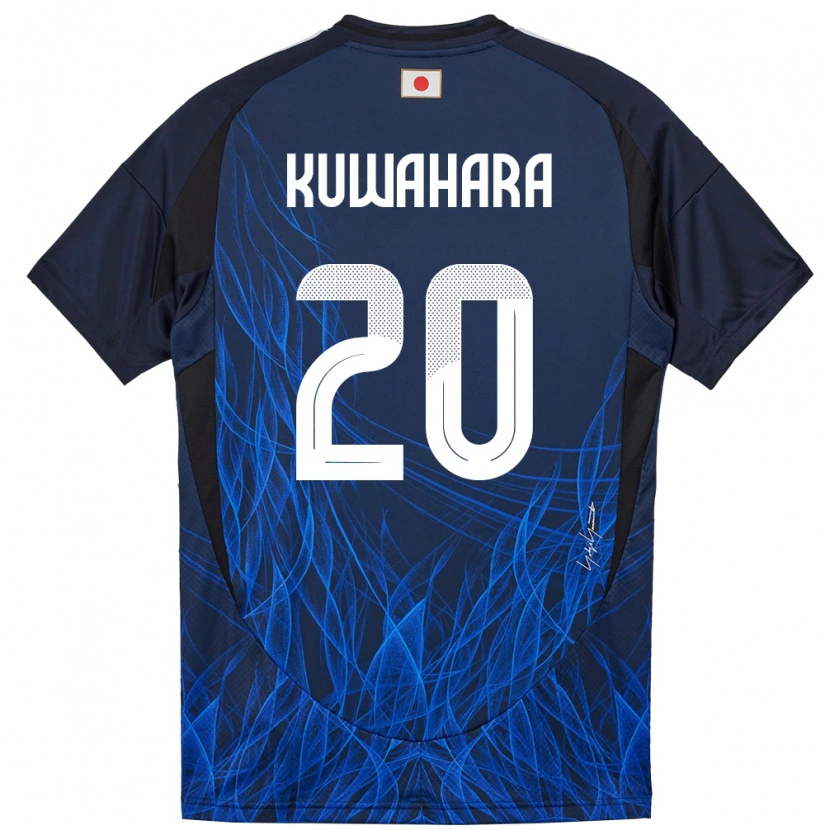 Danxen Heren Japan Rikuto Kuwahara #20 Donkerblauw Thuisshirt Thuistenue 24-26 T-Shirt