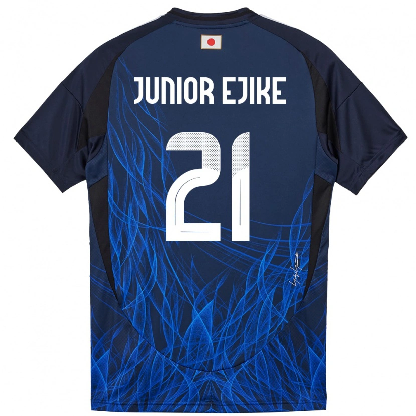 Danxen Heren Japan Ibuki Vincent Junior Ejike #21 Donkerblauw Thuisshirt Thuistenue 24-26 T-Shirt