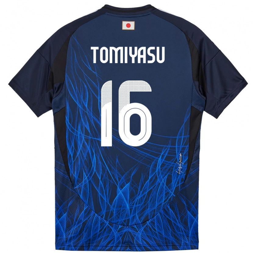 Danxen Heren Japan Takehiro Tomiyasu #16 Donkerblauw Thuisshirt Thuistenue 24-26 T-Shirt