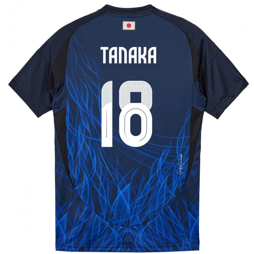 Danxen Heren Japan Momoko Tanaka #18 Donkerblauw Thuisshirt Thuistenue 24-26 T-Shirt