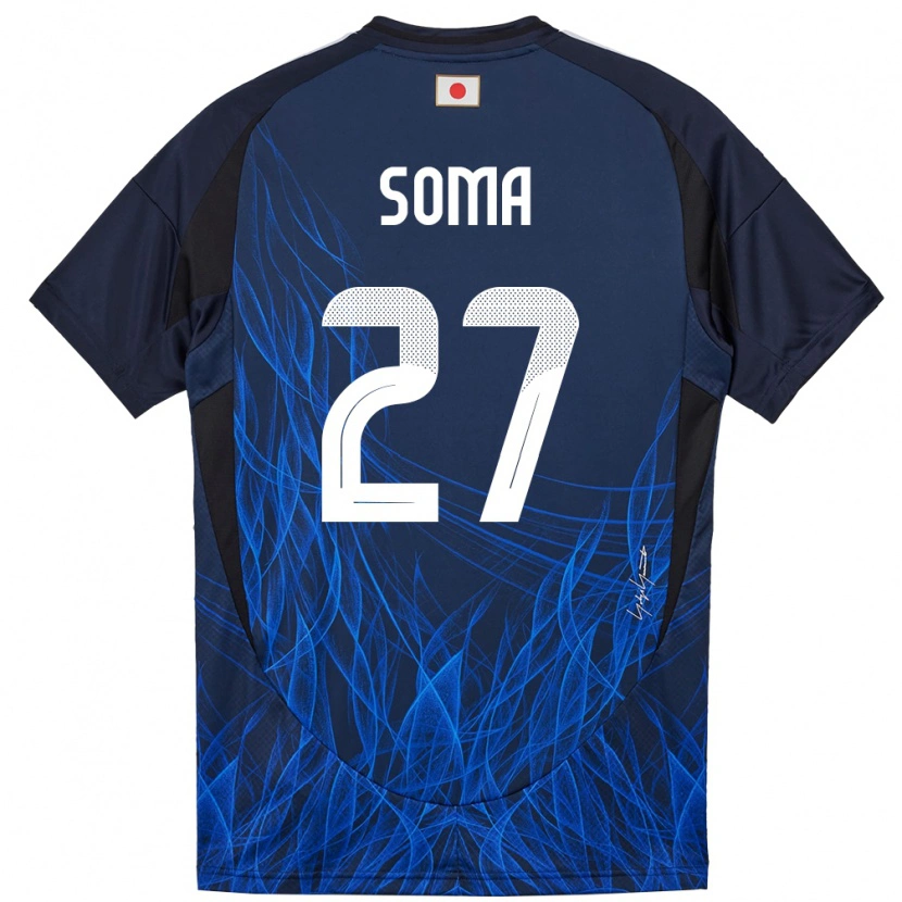 Danxen Heren Japan Yuki Soma #27 Donkerblauw Thuisshirt Thuistenue 24-26 T-Shirt