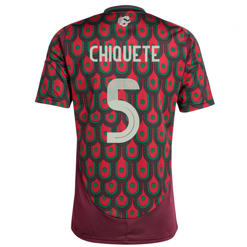 Danxen Heren Mexico Jesús Orozco Chiquete #5 Kastanjebruin Thuisshirt Thuistenue 24-26 T-Shirt