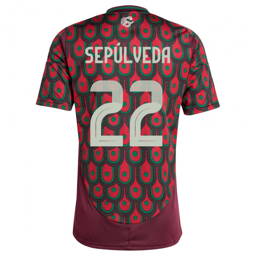Danxen Heren Mexico Ángel Sepúlveda #22 Kastanjebruin Thuisshirt Thuistenue 24-26 T-Shirt