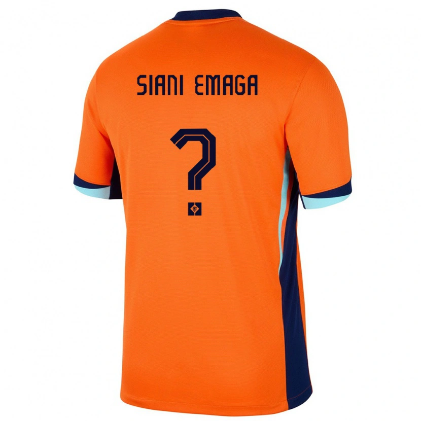Danxen Heren Nederland Ezechiel Siani Emaga #0 Oranje Thuisshirt Thuistenue 24-26 T-Shirt