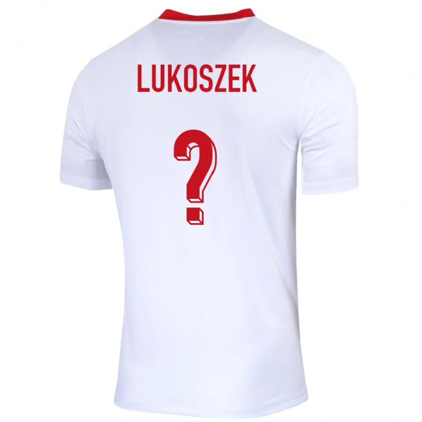 Danxen Heren Polen Kamil Lukoszek #0 Wit Thuisshirt Thuistenue 24-26 T-Shirt