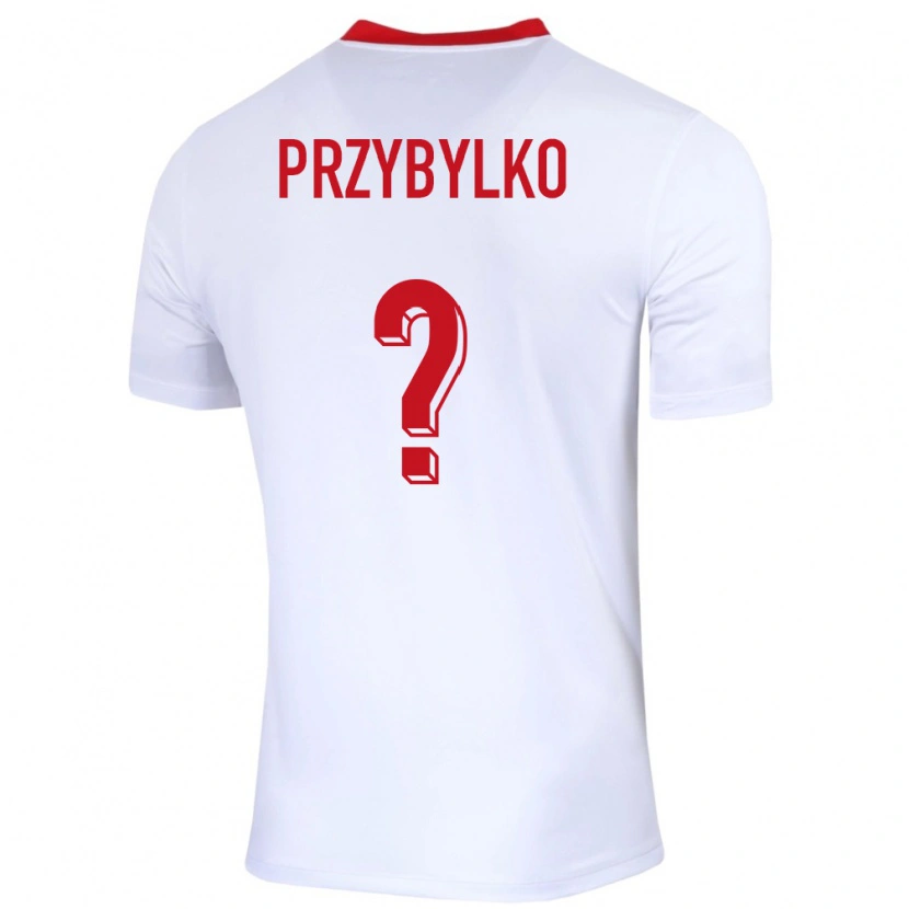 Danxen Heren Polen Kacper Przybylko #0 Wit Thuisshirt Thuistenue 24-26 T-Shirt