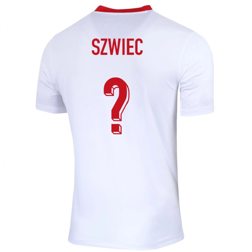 Danxen Heren Polen Dawid Szwiec #0 Wit Thuisshirt Thuistenue 24-26 T-Shirt