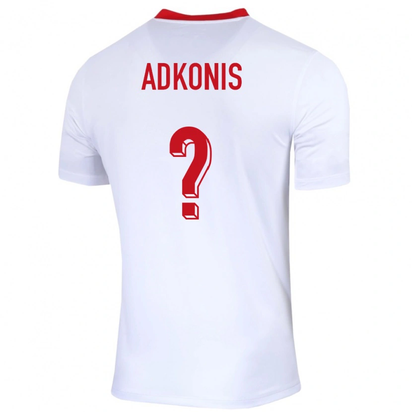 Danxen Heren Polen Jakub Adkonis #0 Wit Thuisshirt Thuistenue 24-26 T-Shirt