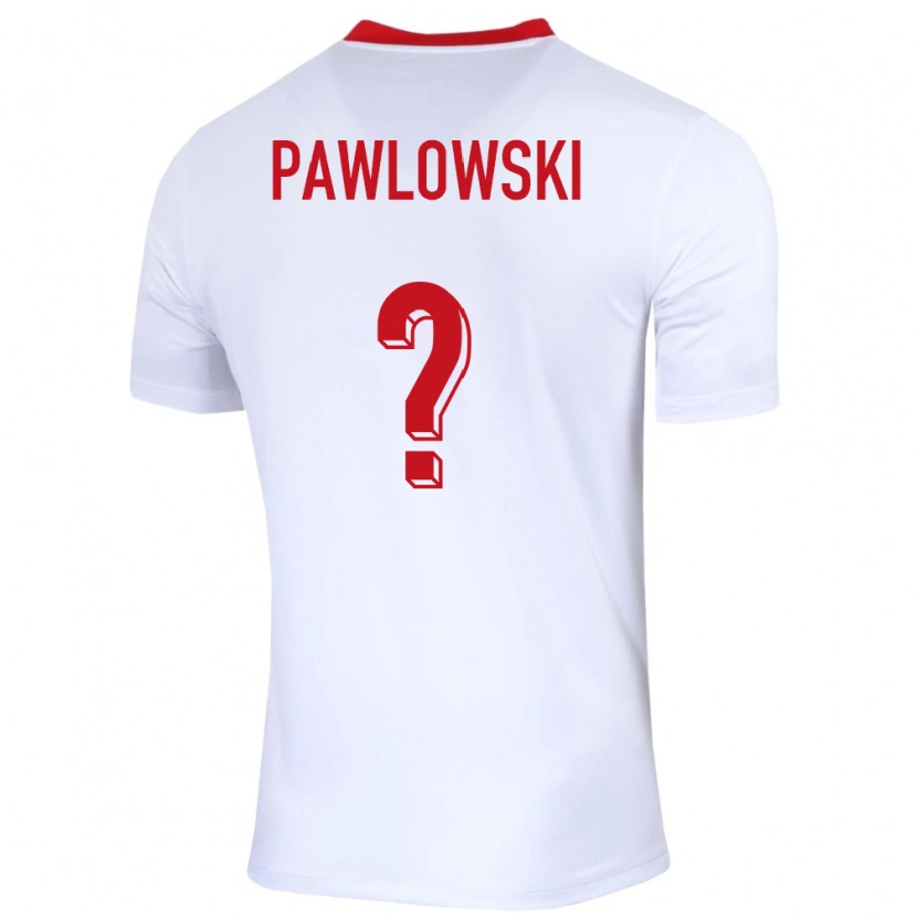 Danxen Heren Polen Michal Pawlowski #0 Wit Thuisshirt Thuistenue 24-26 T-Shirt