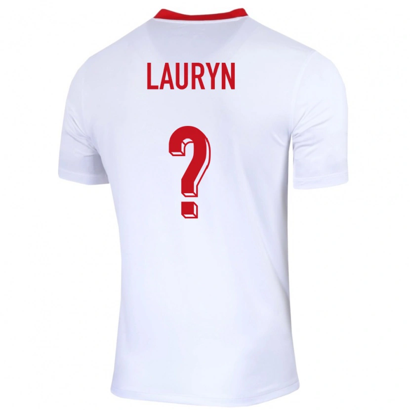 Danxen Heren Polen Mateusz Lauryn #0 Wit Thuisshirt Thuistenue 24-26 T-Shirt
