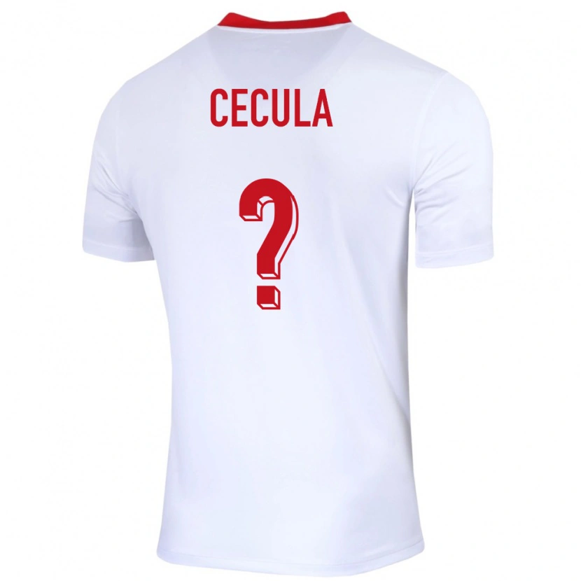 Danxen Heren Polen Kacper Cecula #0 Wit Thuisshirt Thuistenue 24-26 T-Shirt