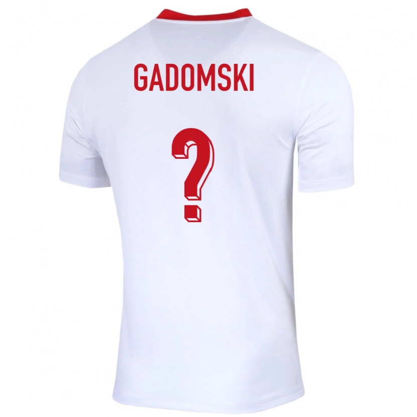 Danxen Heren Polen Franciszek Gadomski #0 Wit Thuisshirt Thuistenue 24-26 T-Shirt