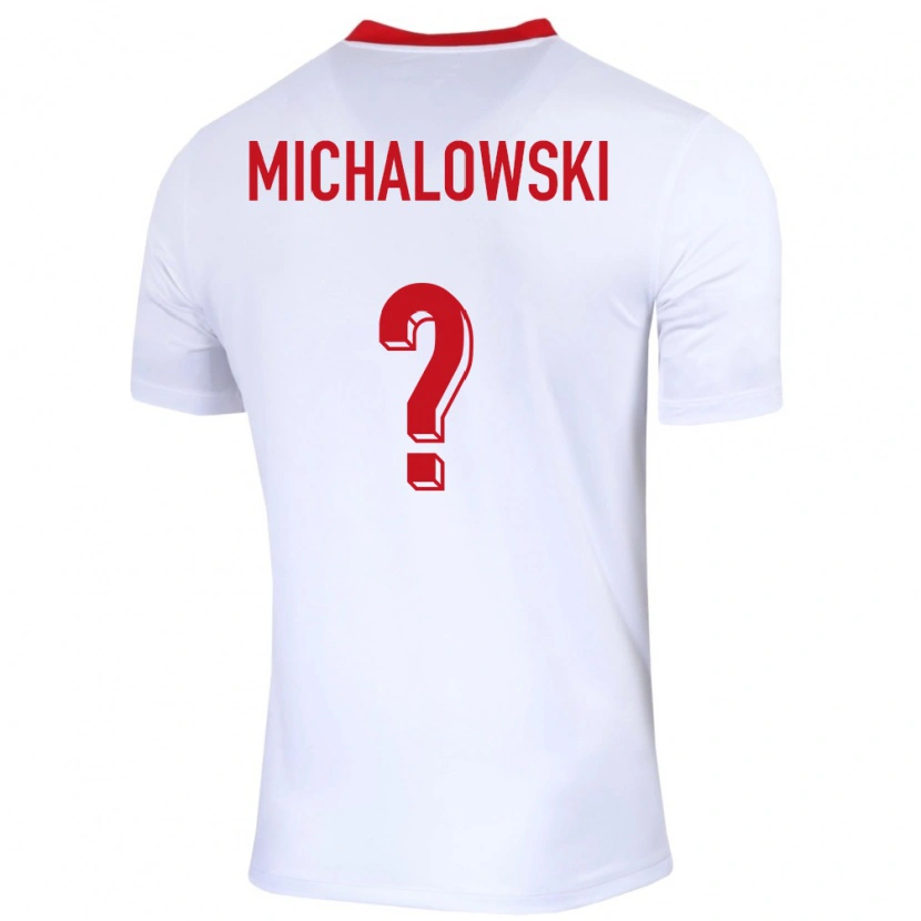 Danxen Heren Polen Aleksander Michalowski #0 Wit Thuisshirt Thuistenue 24-26 T-Shirt