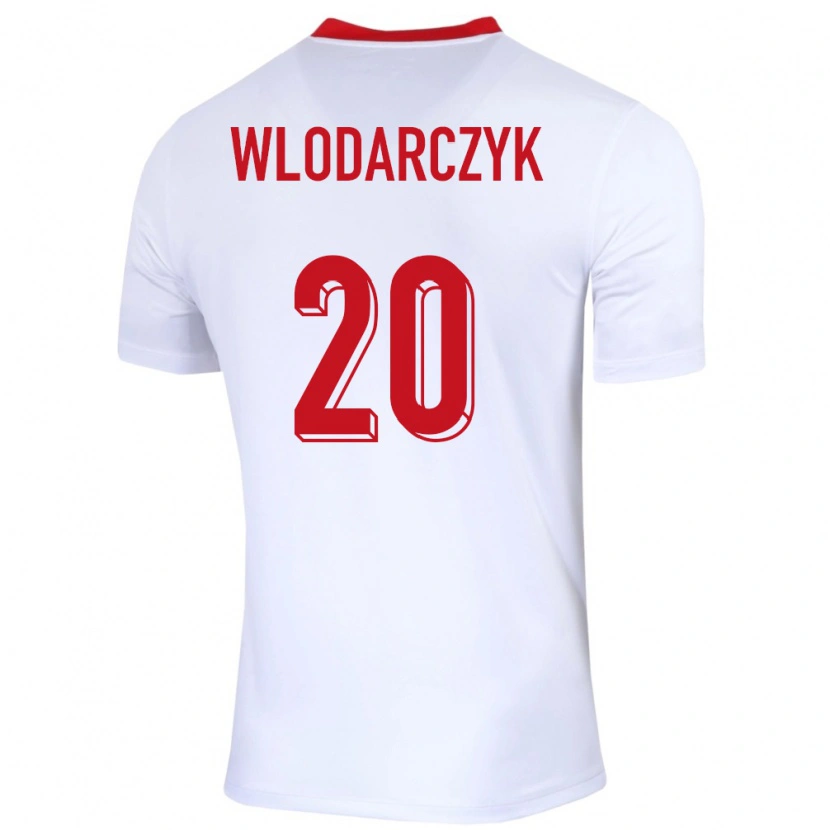 Danxen Heren Polen Szymon Wlodarczyk #20 Wit Thuisshirt Thuistenue 24-26 T-Shirt