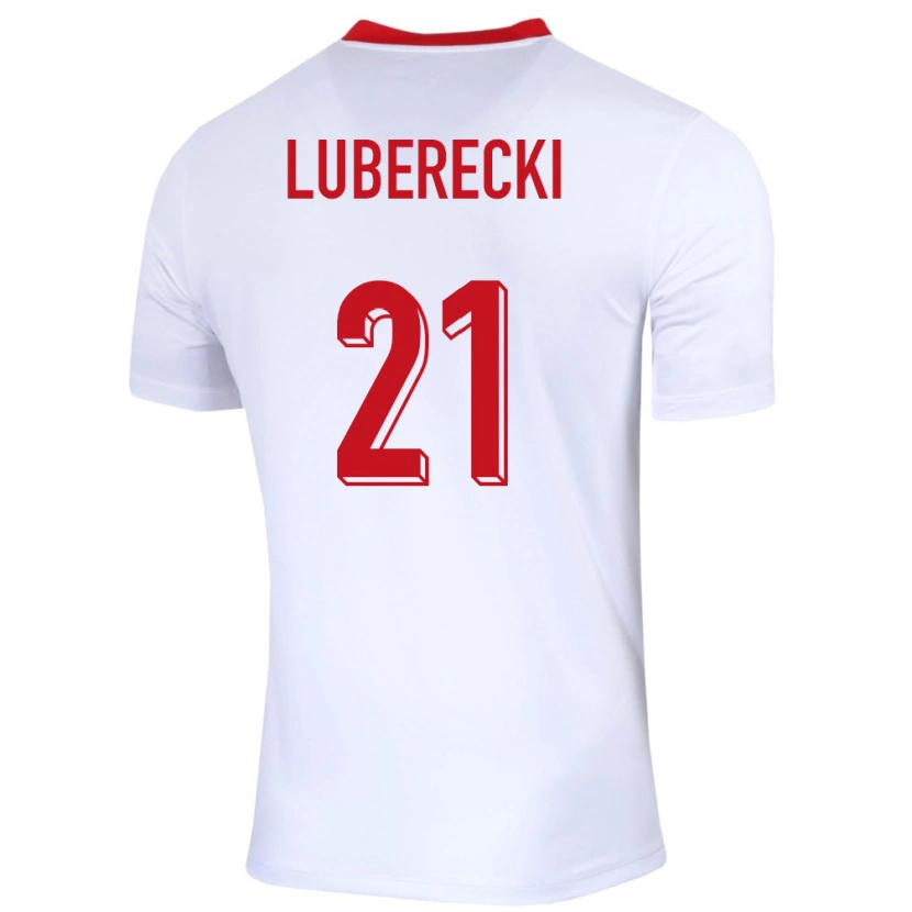 Danxen Heren Polen Filip Luberecki #21 Wit Thuisshirt Thuistenue 24-26 T-Shirt