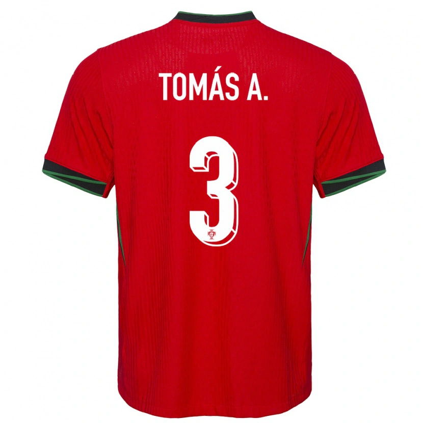 Danxen Heren Portugal Tomás Araújo #3 Rood Thuisshirt Thuistenue 24-26 T-Shirt