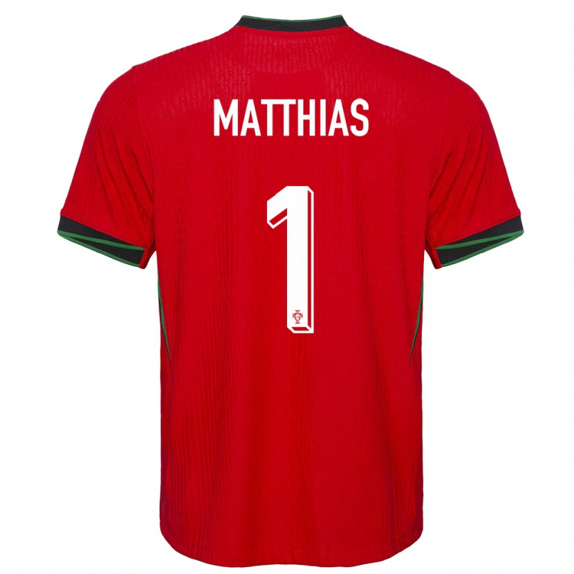 Danxen Heren Portugal Matthias Da Silva #1 Rood Thuisshirt Thuistenue 24-26 T-Shirt